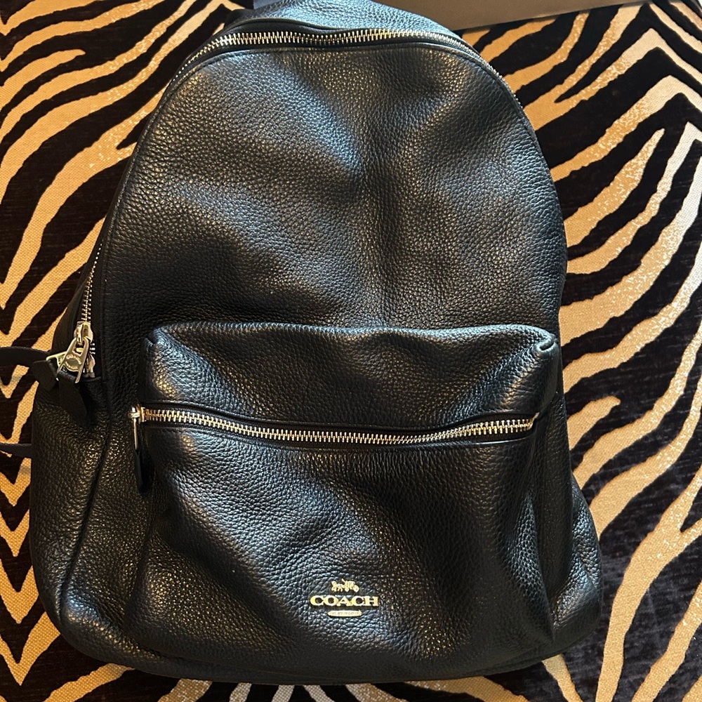 Coach leather backpack
